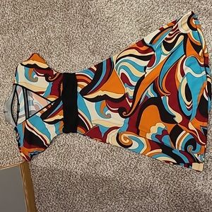 Multi color v-neck dress!